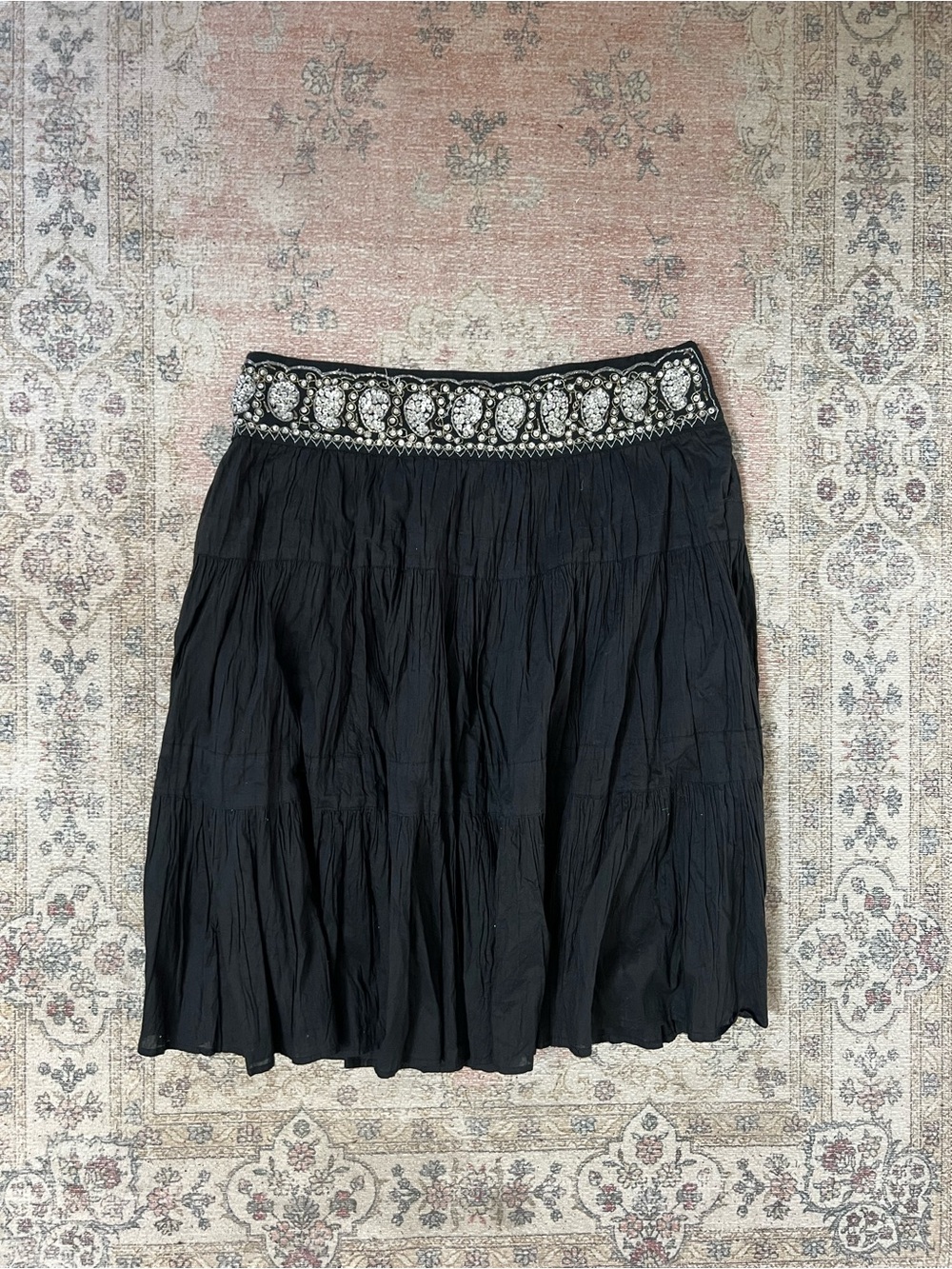 Y2K Beaded BCBG midi Skirt